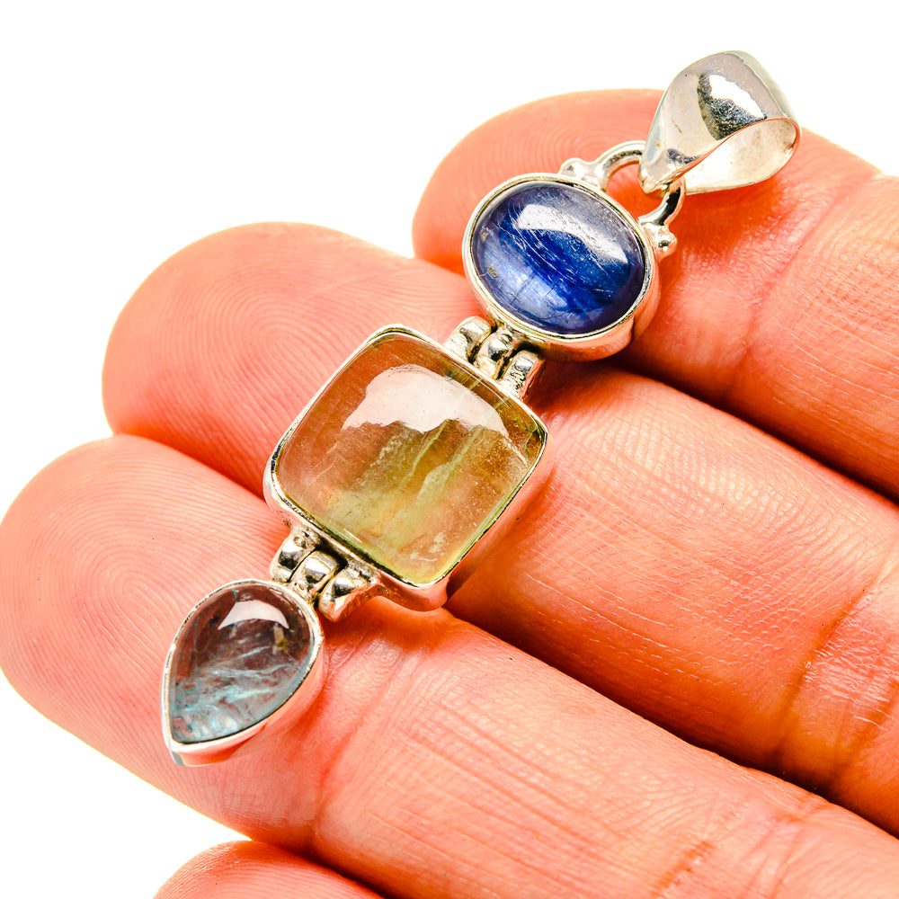 Green Fluorite Pendants handcrafted by Ana Silver Co - PD758083
