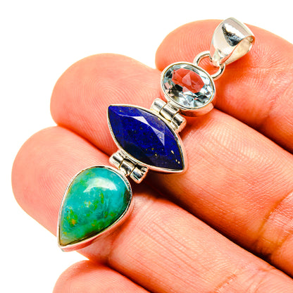 Chrysocolla Pendants handcrafted by Ana Silver Co - PD758085