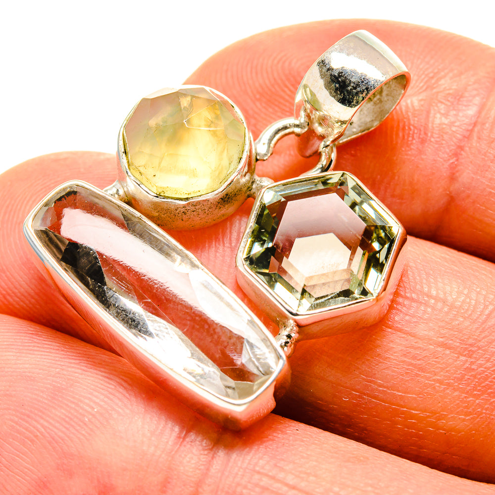 Green Amethyst Pendants handcrafted by Ana Silver Co - PD758096