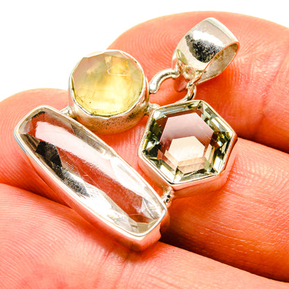 Green Amethyst Pendants handcrafted by Ana Silver Co - PD758096