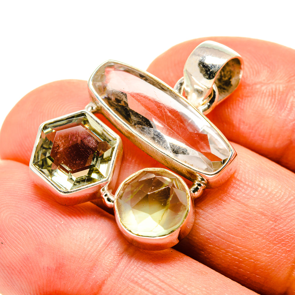 Green Amethyst Pendants handcrafted by Ana Silver Co - PD758097