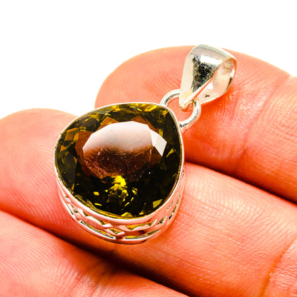 Olive Quartz Pendants handcrafted by Ana Silver Co - PD758126