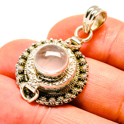 Rose Quartz Pendants handcrafted by Ana Silver Co - PD758127
