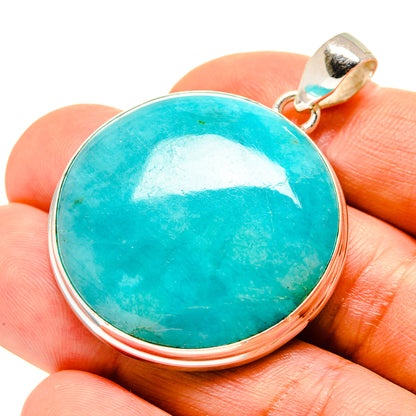 Peruvian Amazonite Pendants handcrafted by Ana Silver Co - PD758136