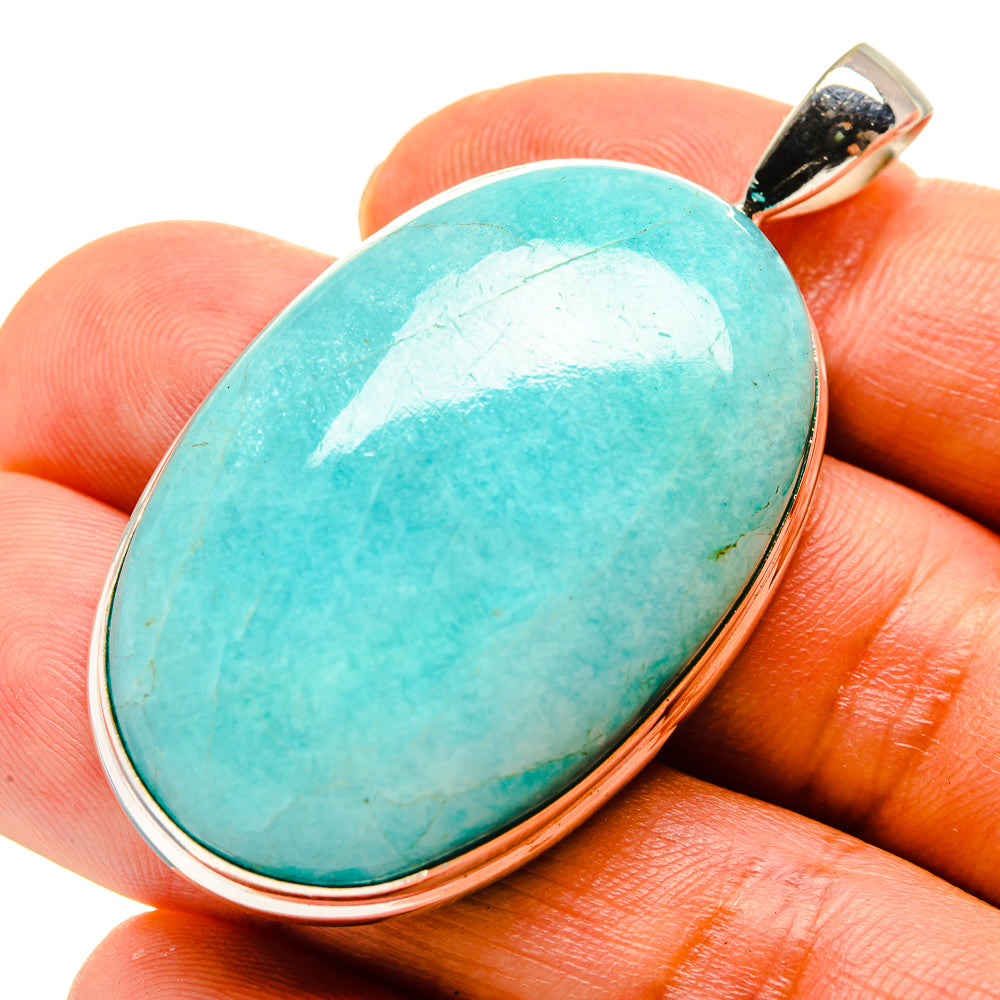 Peruvian Amazonite Pendants handcrafted by Ana Silver Co - PD758137