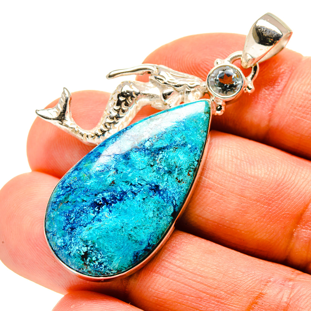 Chrysocolla Pendants handcrafted by Ana Silver Co - PD758144