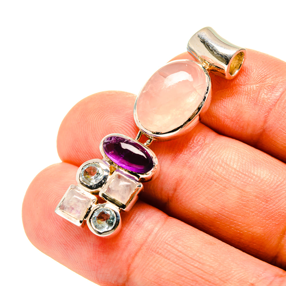 Rose Quartz Pendants handcrafted by Ana Silver Co - PD758149
