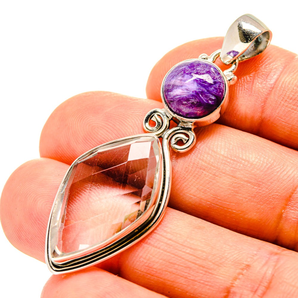 White Quartz Pendants handcrafted by Ana Silver Co - PD758150