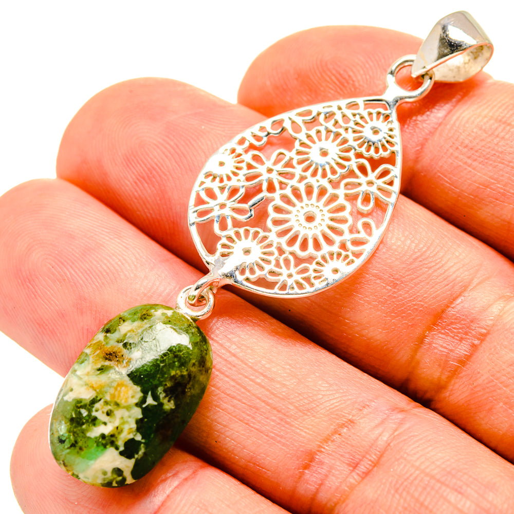 Australian Green Opal Pendants handcrafted by Ana Silver Co - PD758168
