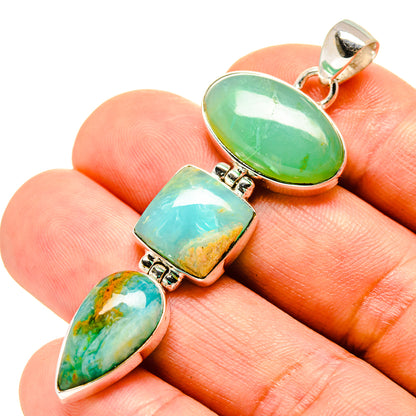 Chrysoprase Pendants handcrafted by Ana Silver Co - PD758169