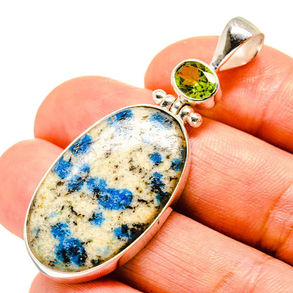 K2 Blue Azurite Pendants handcrafted by Ana Silver Co - PD758175