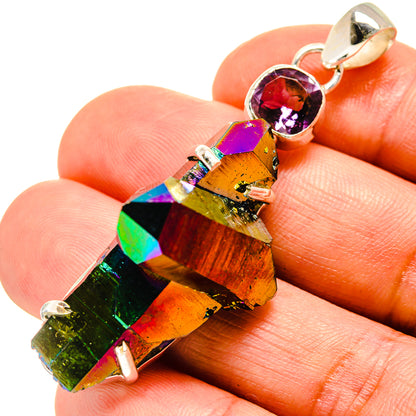 Titanium Sunshine Druzy Pendants handcrafted by Ana Silver Co - PD758178