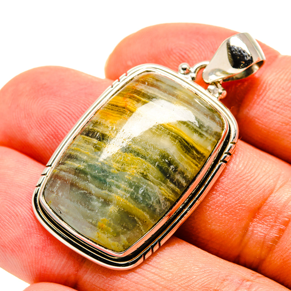 Green Fluorite Pendants handcrafted by Ana Silver Co - PD758183