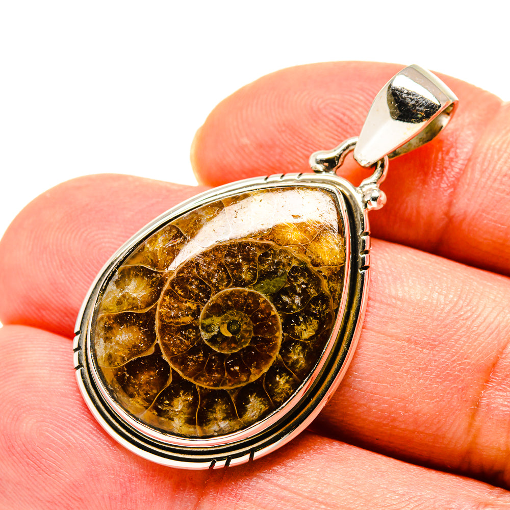 Ammonite Fossil Pendants handcrafted by Ana Silver Co - PD758192
