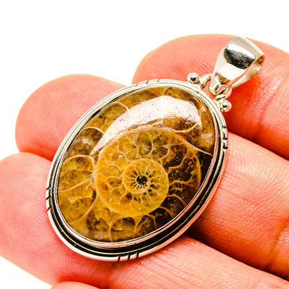 Ammonite Fossil Pendants handcrafted by Ana Silver Co - PD758193
