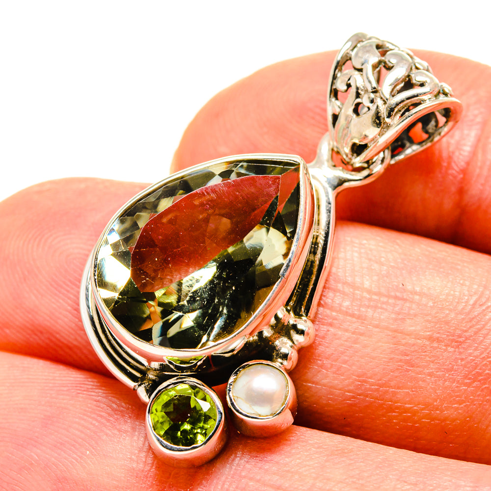 Green Amethyst Pendants handcrafted by Ana Silver Co - PD758217