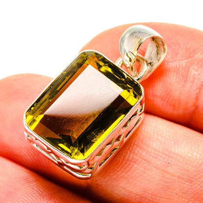 Olive Quartz Pendants handcrafted by Ana Silver Co - PD758231