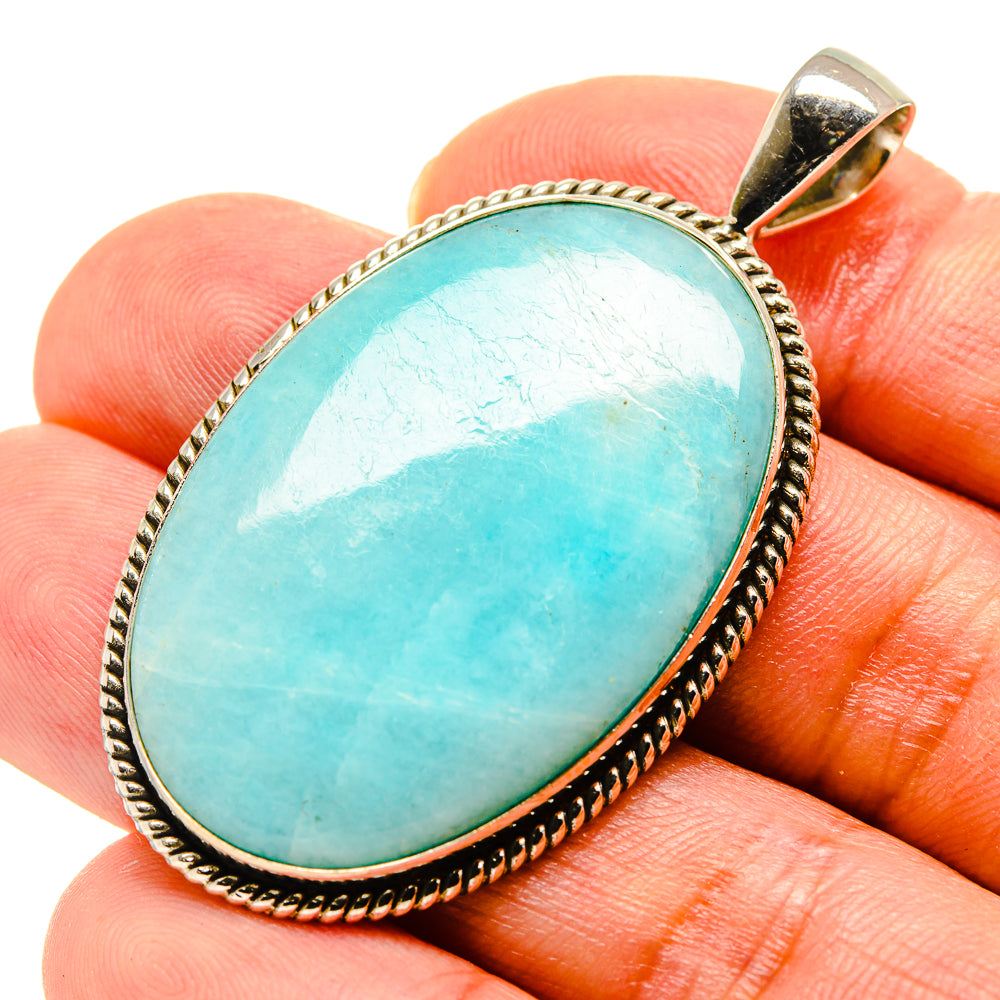 Peruvian Amazonite Pendants handcrafted by Ana Silver Co - PD758236