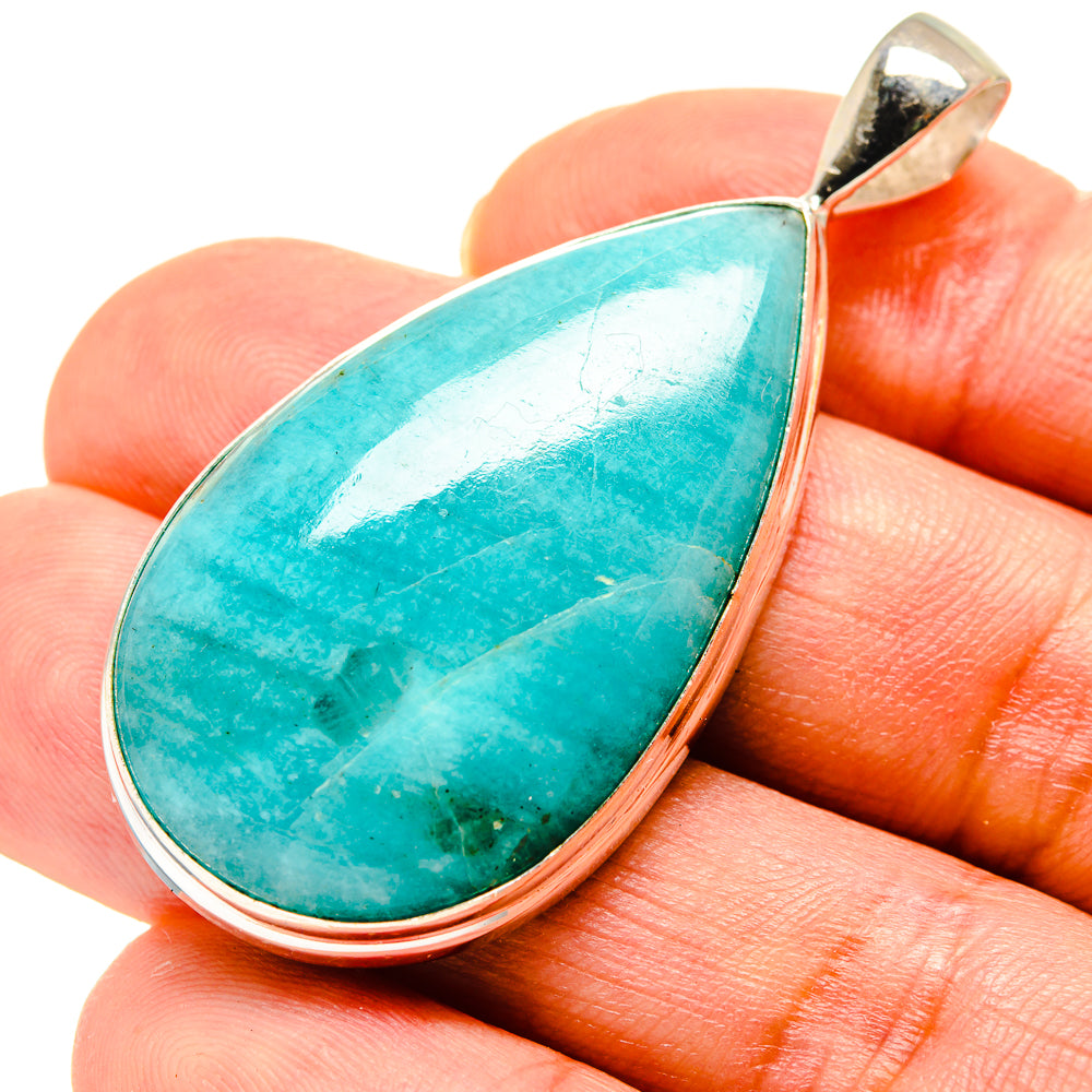 Peruvian Amazonite Pendants handcrafted by Ana Silver Co - PD758237