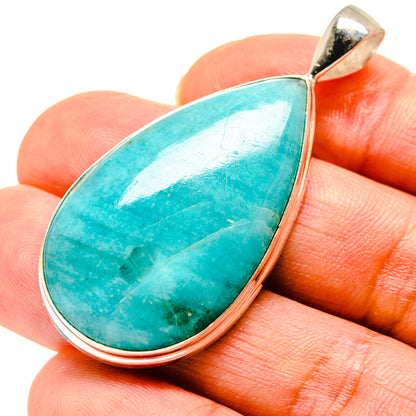 Peruvian Amazonite Pendants handcrafted by Ana Silver Co - PD758237
