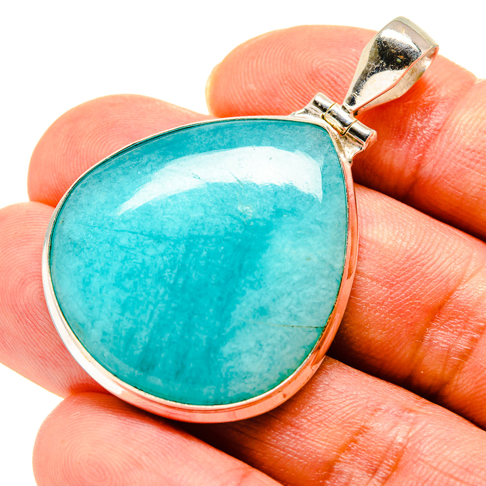 Peruvian Amazonite Pendants handcrafted by Ana Silver Co - PD758239