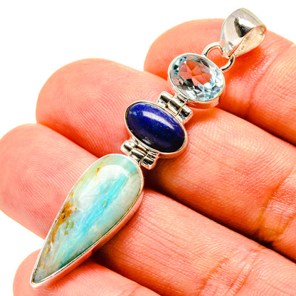 Peruvian Opal Pendants handcrafted by Ana Silver Co - PD758242