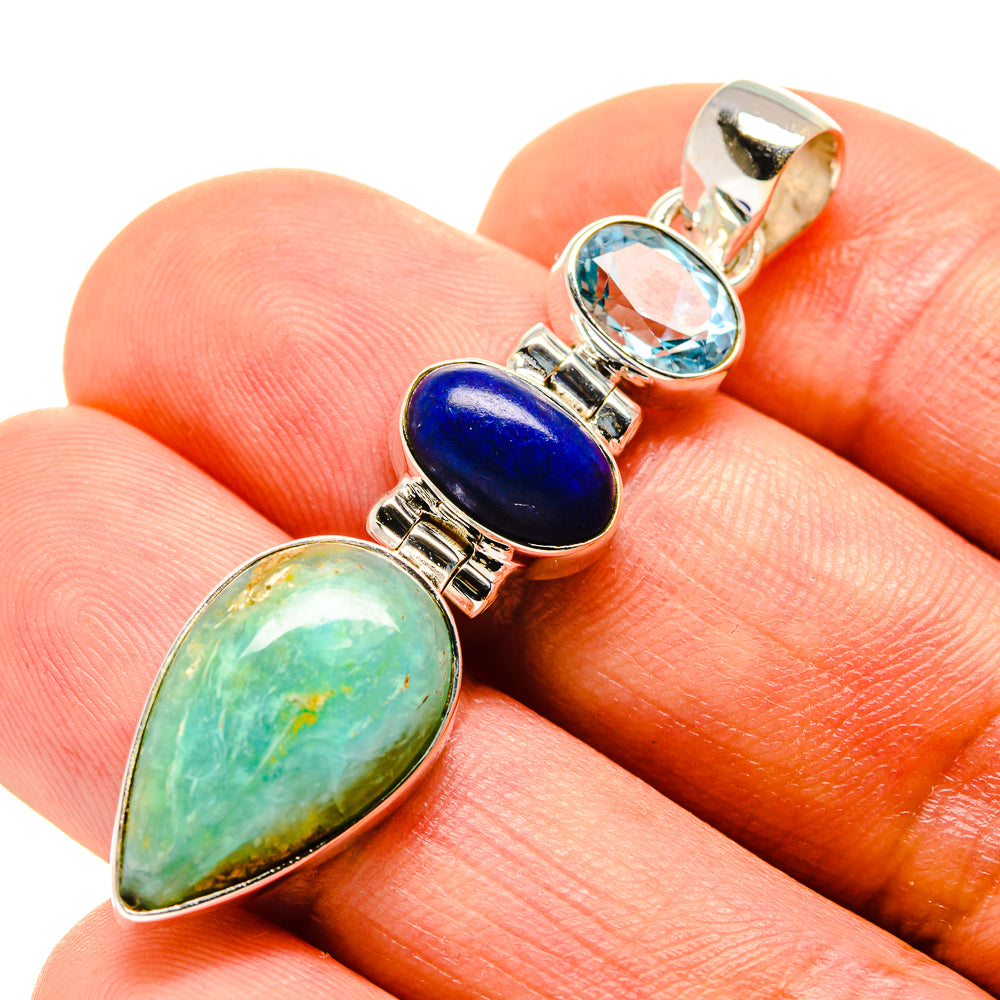 Peruvian Opal Pendants handcrafted by Ana Silver Co - PD758243