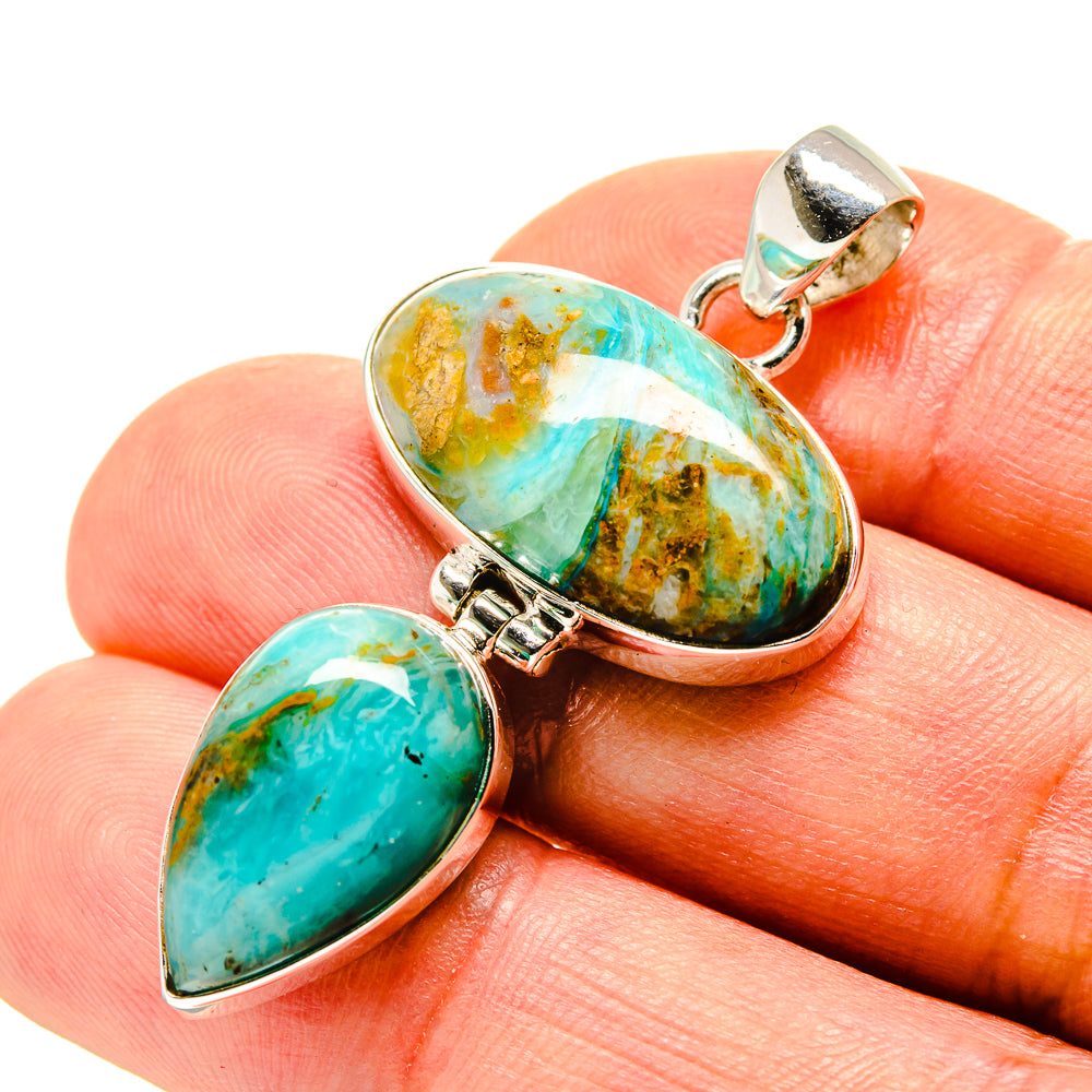 Peruvian Opal Pendants handcrafted by Ana Silver Co - PD758245