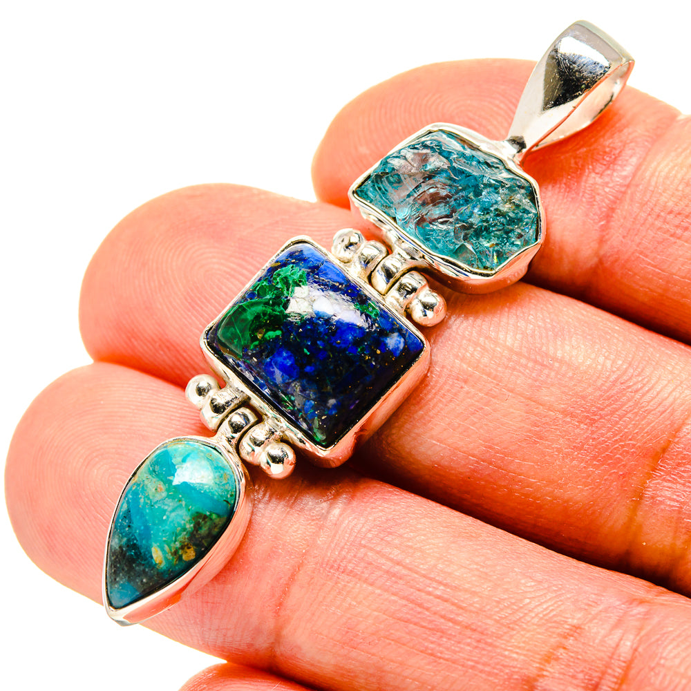 Azurite Pendants handcrafted by Ana Silver Co - PD758246