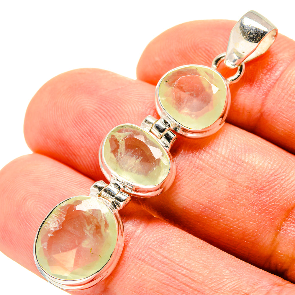 Prehnite Pendants handcrafted by Ana Silver Co - PD758247