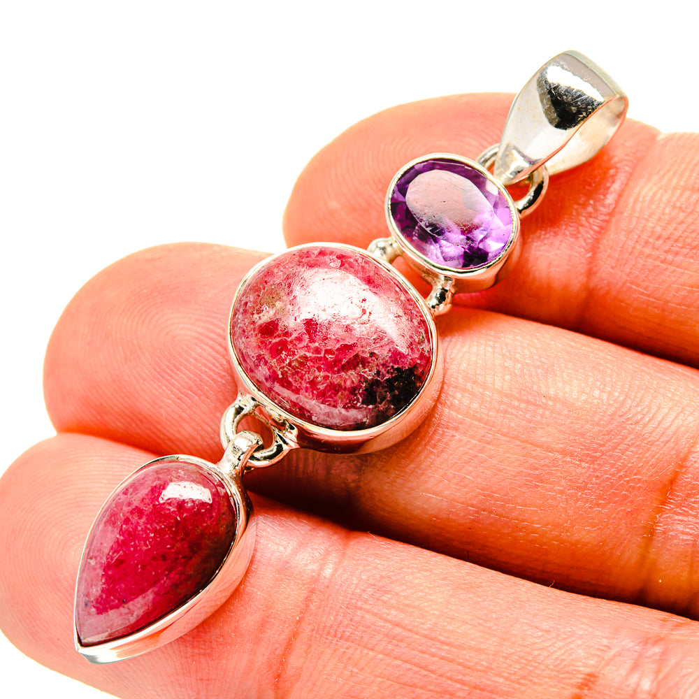 Rhodonite Pendants handcrafted by Ana Silver Co - PD758251