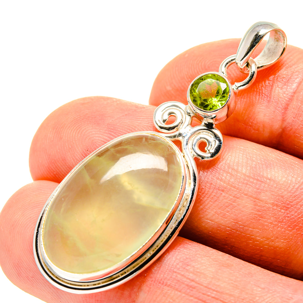 Prehnite Pendants handcrafted by Ana Silver Co - PD758261