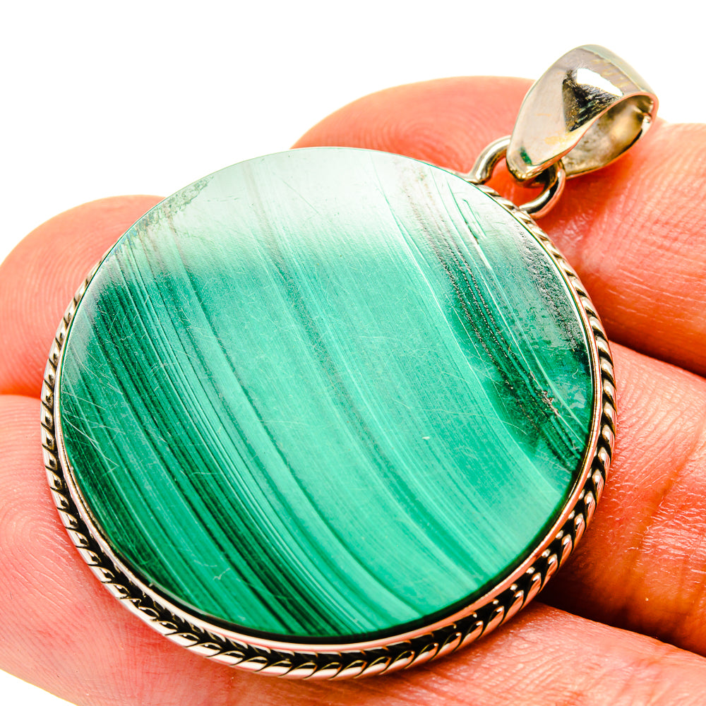 Malachite In Chrysocolla Pendants handcrafted by Ana Silver Co - PD758262