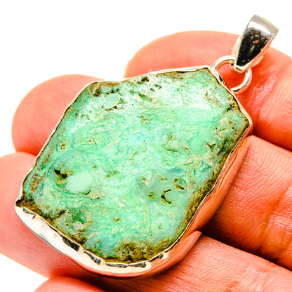 Peruvian Amazonite Pendants handcrafted by Ana Silver Co - PD758263