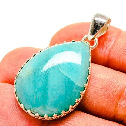 Peruvian Amazonite Pendants handcrafted by Ana Silver Co - PD758264