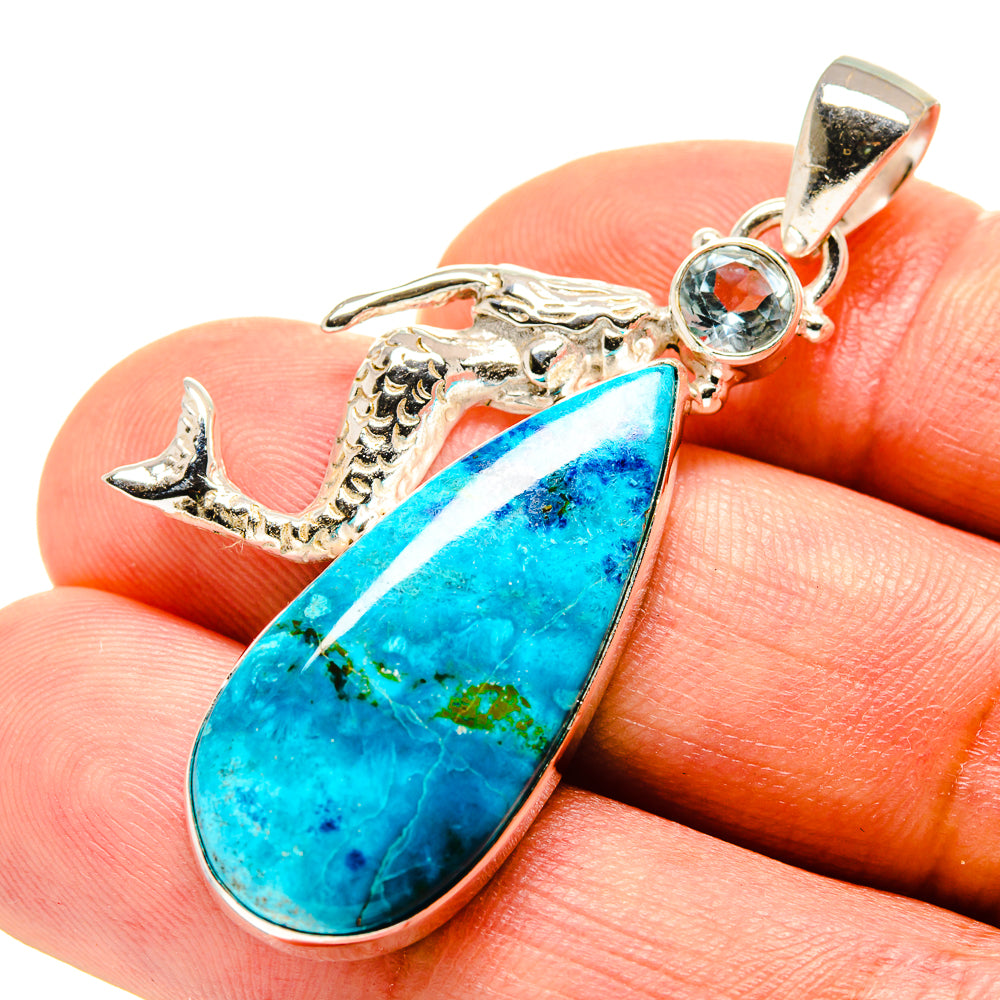 Chrysocolla Pendants handcrafted by Ana Silver Co - PD758266