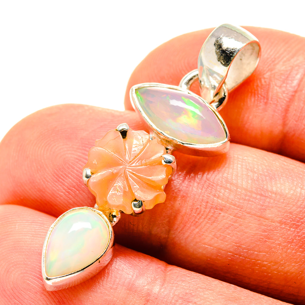 Ethiopian Opal Pendants handcrafted by Ana Silver Co - PD758269