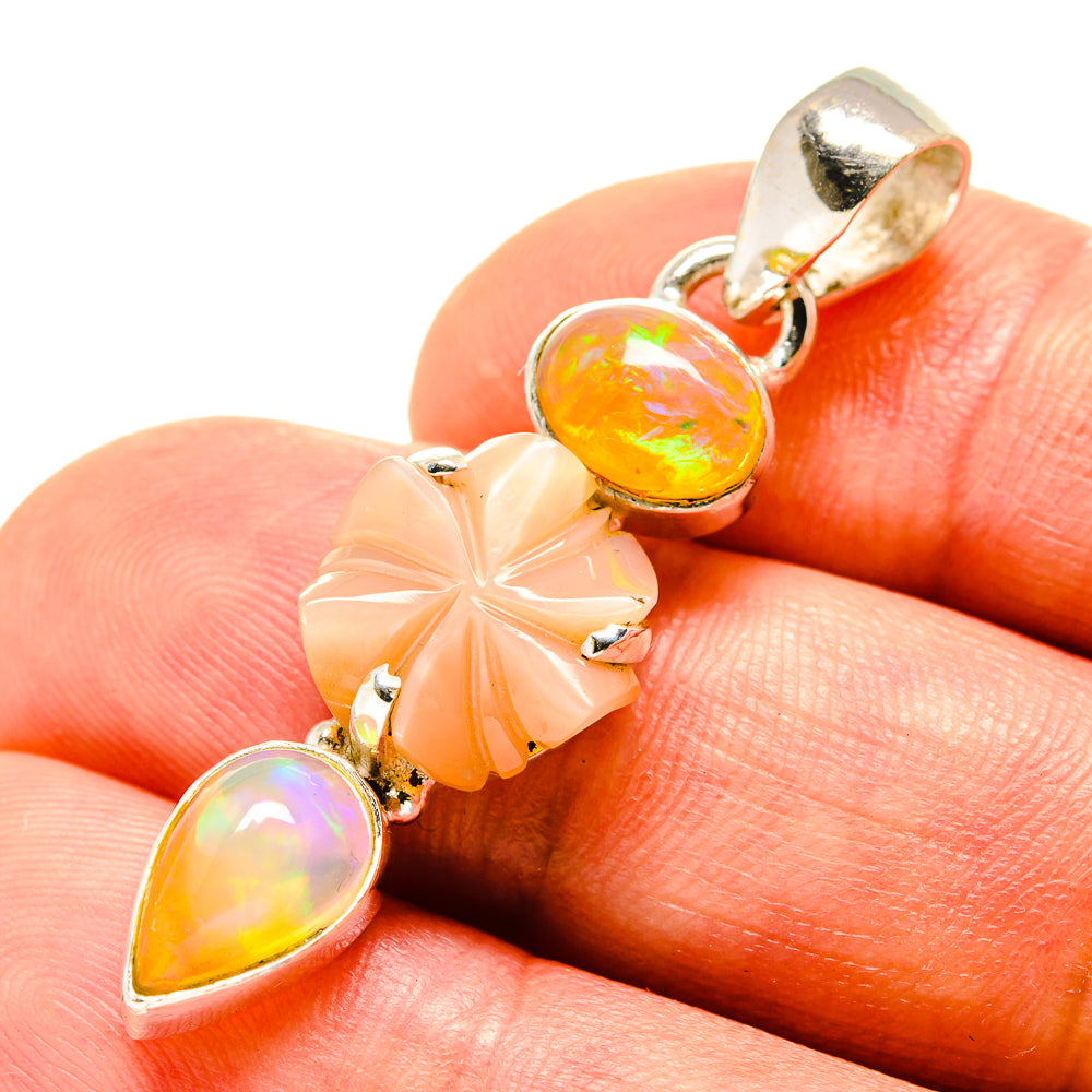 Ethiopian Opal Pendants handcrafted by Ana Silver Co - PD758270