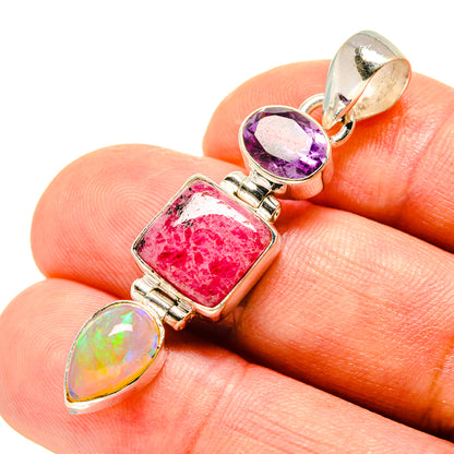 Rhodonite Pendants handcrafted by Ana Silver Co - PD758274