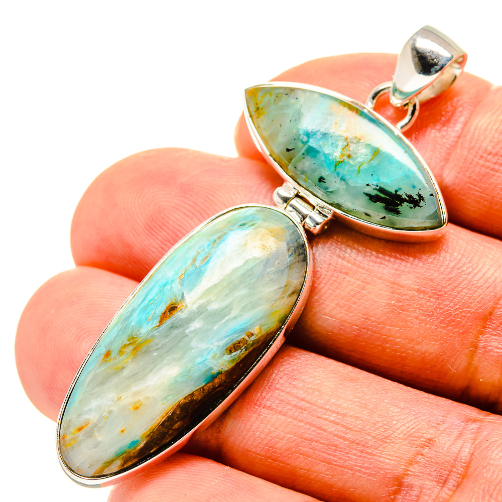 Peruvian Opal Pendants handcrafted by Ana Silver Co - PD758289