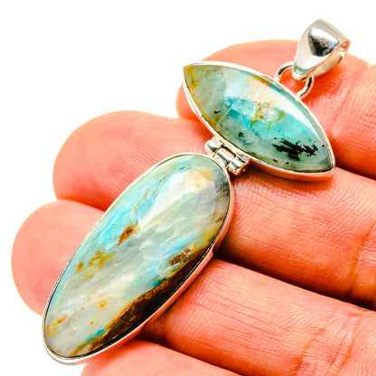 Peruvian Opal Pendants handcrafted by Ana Silver Co - PD758289