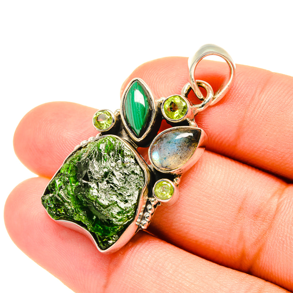 Chrome Diopside Pendants handcrafted by Ana Silver Co - PD7583