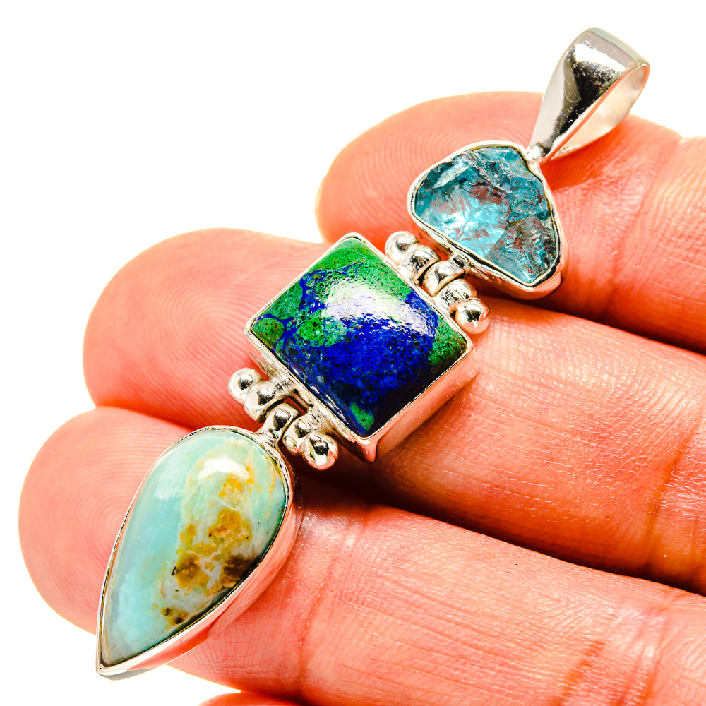 Peruvian Opal Pendants handcrafted by Ana Silver Co - PD758300