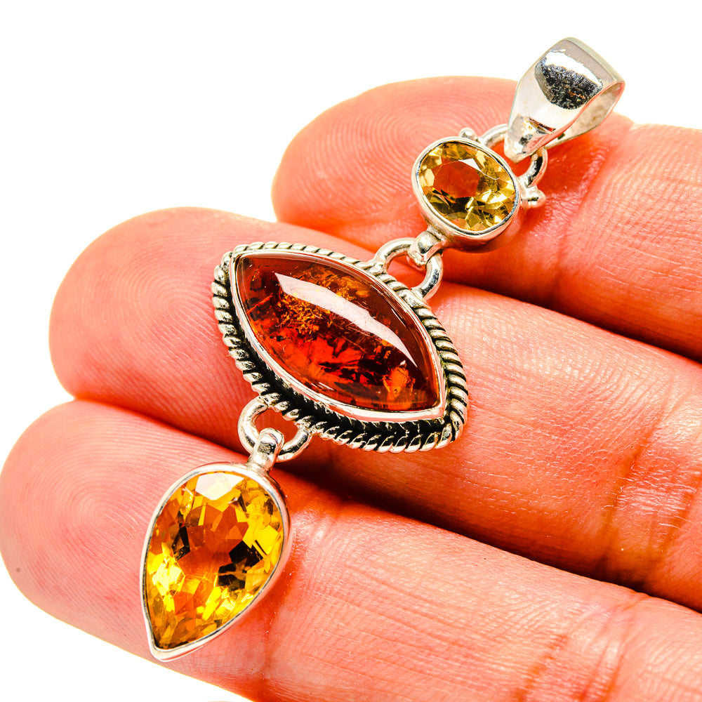 Baltic Amber Pendants handcrafted by Ana Silver Co - PD758303