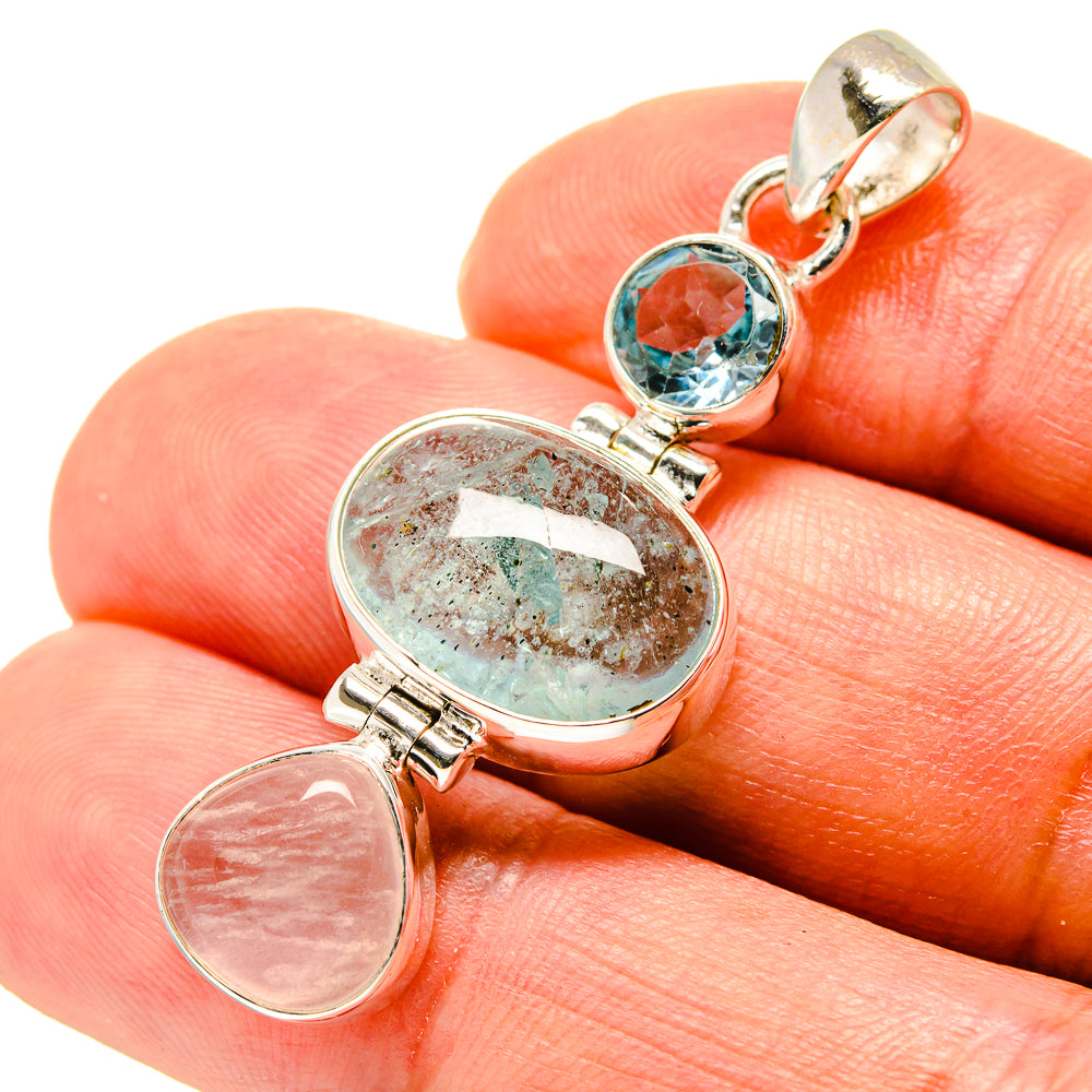 Aquamarine Pendants handcrafted by Ana Silver Co - PD758323