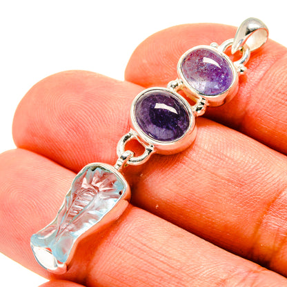Aquamarine Pendants handcrafted by Ana Silver Co - PD758325