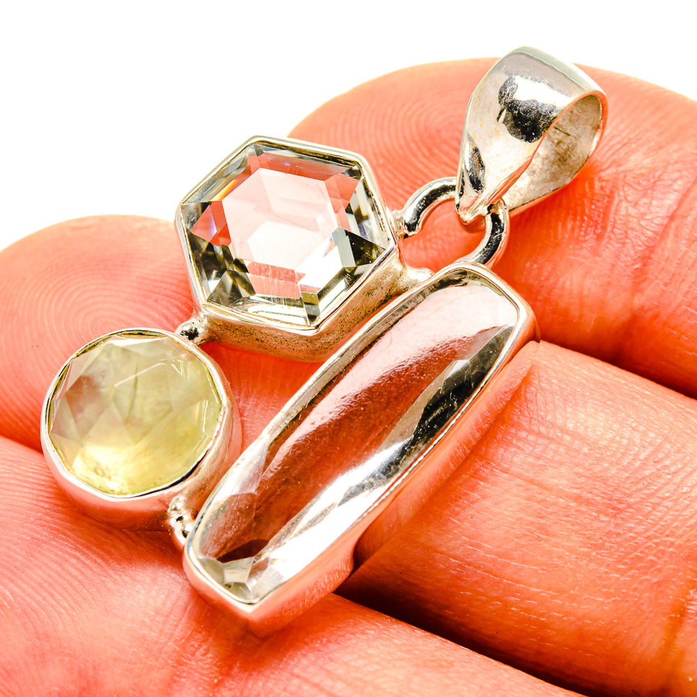 Green Amethyst Pendants handcrafted by Ana Silver Co - PD758326
