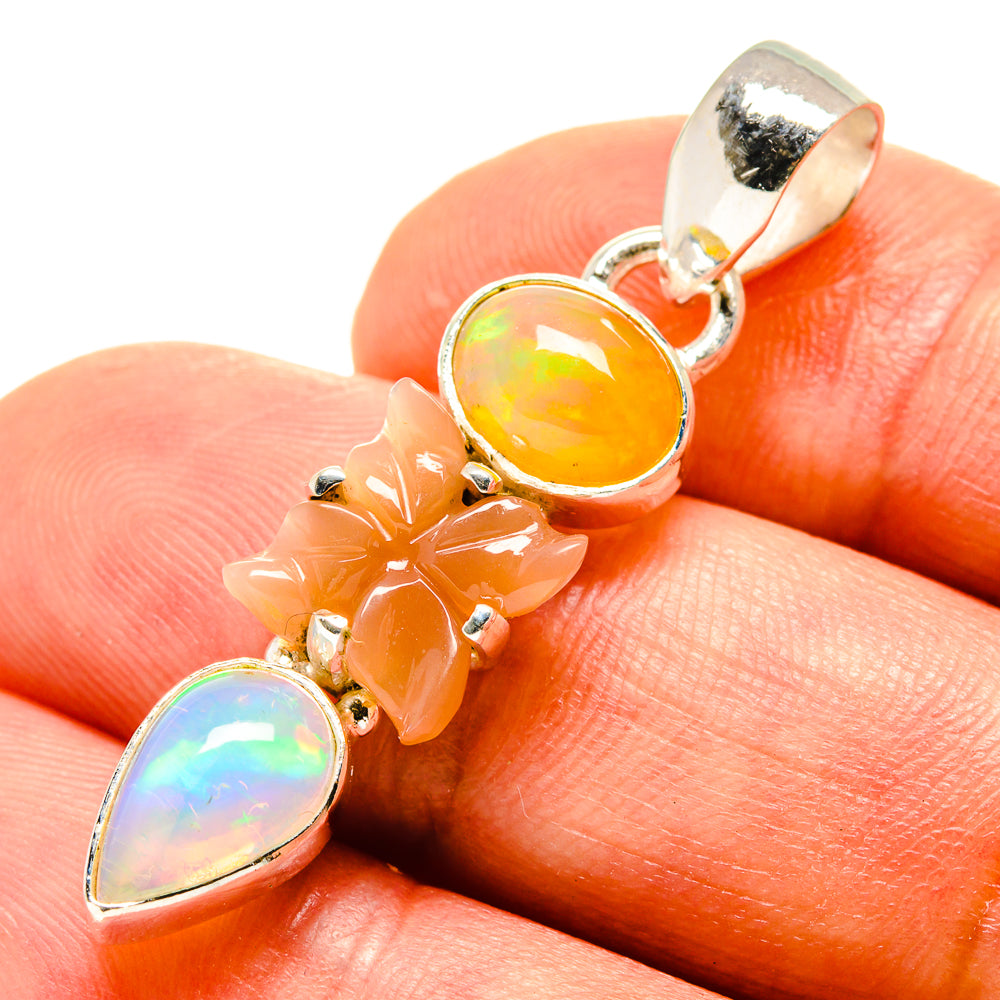 Ethiopian Opal Pendants handcrafted by Ana Silver Co - PD758327
