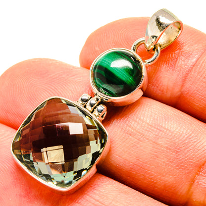 Green Amethyst Pendants handcrafted by Ana Silver Co - PD758328