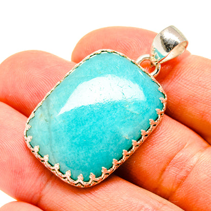 Peruvian Amazonite Pendants handcrafted by Ana Silver Co - PD758330